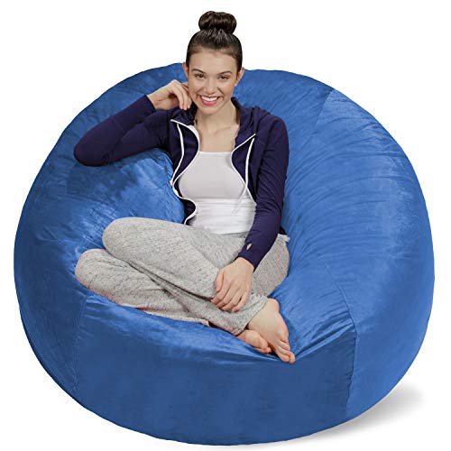 Sofa Sack XXL-Das Neue Komforterlebnis Sitzsack mit Memory Schaumstoff Füllung-Perfekt zum Relaxen im Wohnzimmer oder Schlafzimmer -Samtig weicher Velour Bezug in Königsblau 150 Centimeters von Sofa Sack