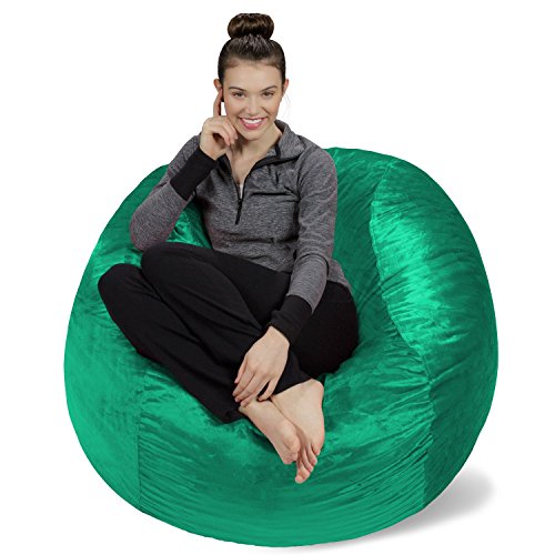 Sofa Sack XL-Das Neue Komforterlebnis Sitzsack mit Memory Schaumstoff Füllung-Perfekt zum Relaxen im Wohnzimmer oder Kinderzimmer-Samtig weicher Velour Bezug in Aquamarin von Sofa Sack