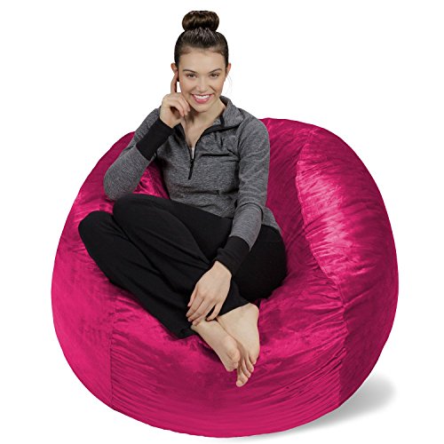 Sofa Sack XL-Das Neue Komforterlebnis Sitzsack mit Memory Schaumstoff Füllung-Perfekt zum Relaxen im Wohnzimmer oder Kinderzimmer-Samtig weicher Velour Bezug in Magenta Sofa Sack XL-Das Neue Komforterlebnis Sitzsack mit Memory Schaumstoff Füllung-Perfekt zum Relaxen im Wohnzimmer oder Kinderzimmer-Samtig weicher Velour Bezug in Magenta von Sofa Sack