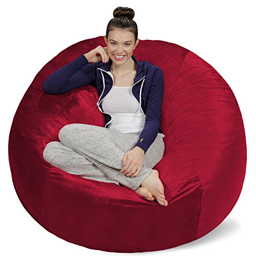 Sofa Sack XXL-Das Neue Komforterlebnis -Sitzsack mit Memory Schaumstoff Füllung-Ideal zum Relaxen im Wohnzimmer oder Schlafzimmer -Samtig weicher Velour Bezug in Dunkelrot Sofa Sack XXL-Das Neue Komforterlebnis -Sitzsack mit Memory Schaumstoff Füllung-Ideal zum Relaxen im Wohnzimmer oder Schlafzimmer -Samtig weicher Velour Bezug in Dunkelrot von Sofa Sack