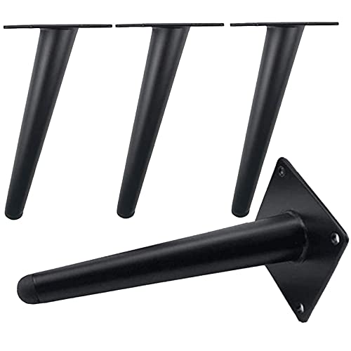 4x DIY Metall Tischbeine,Schräg Konisch Möbelfüße,Austauschbare Möbelbeine Sofa Füße Eisen Möbelfüsse,Ersatz Beine für Couchtisch TV-Schrank,Belastbar Bis 600kg,mit Zubehör,Schwarz (35cm/13.8in) 4x DIY Metall Tischbeine,Schräg Konisch Möbelfüße,Austauschbare Möbelbeine Sofa Füße Eisen Möbelfüsse,Ersatz Beine für Couchtisch TV-Schrank,Belastbar Bis 600kg,mit Zubehör,Schwarz (35cm/13.8in) von Sofa legs