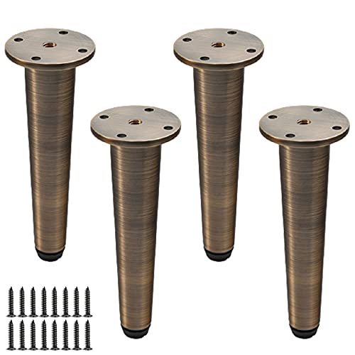 4x Metall Möbelfüße Höhenverstellbar Messing Stützfüße für Möbel,Tischbeine Schrankfüsse Sockelfüße Ersatz Möbelbeine für Stühle Sofa Bett,Belastbar Bis 600kg,mit Schrauben (161mm/6.3in,Bronze) 4x Metall Möbelfüße Höhenverstellbar Messing Stützfüße für Möbel,Tischbeine Schrankfüsse Sockelfüße Ersatz Möbelbeine für Stühle Sofa Bett,Belastbar Bis 600kg,mit Schrauben (161mm/6.3in,Bronze) von Sofa legs
