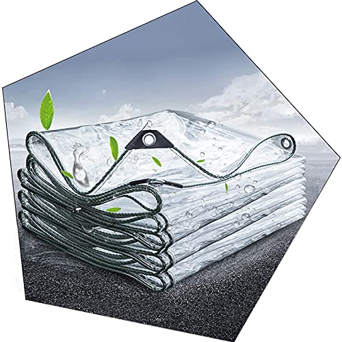 Plane Transparent Wasserdichte PVC Abdeckplane mit Ösen,Vordächer und Planen,Strapazierfähige,Wetterfeste Plane,für Terrasse Pavillon Terrassen Regenschutz,Seil Enthalten,365g/M² (2x1.2m) von Sofa legs