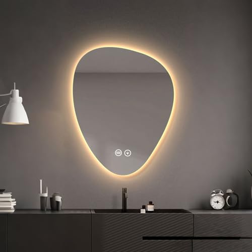 SofaHills LED Badspiegel mit Beleuchtung Antibeschlag 3 Lichtfarben dimmbar Touch-Steuerung IP44 wasserdicht Wandspiegel für Badezimmer,Two Styles to Choose from B 50 * 70cm/19.7 * 27.5in SofaHills LED Badspiegel mit Beleuchtung Antibeschlag 3 Lichtfarben dimmbar Touch-Steuerung IP44 wasserdicht Wandspiegel für Badezimmer,Two Styles to Choose from B 50 * 70cm/19.7 * 27.5in von SofaHills