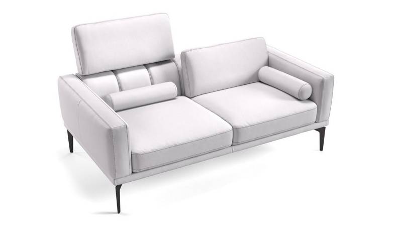 Sofanella 2-Sitzer Leder BIANCO, Relaxsofa, Designsofa, Designer Couch, Italienisches Sofa, 2er Sofa von Sofanella