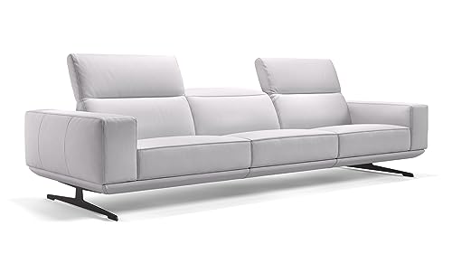 Sofanella Leder 3-Sitzer Sofa XXL Merano - Hochwertige Dreisitzer Couch italienisches Design - Designer Ledersofa mechanische Kopfteilverstellung - Weiß M: 303 Breite x 109 Tiefe Sofanella Leder 3-Sitzer Sofa XXL Merano - Hochwertige Dreisitzer Couch italienisches Design - Designer Ledersofa mechanische Kopfteilverstellung - Weiß M: 303 Breite x 109 Tiefe von Sofanella