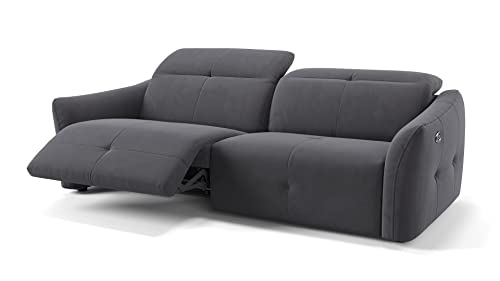 Sofanella Stoff 3-Sitzer CASADO - Hochwertige Dreisitzer Couch italienisches Design - Designer Stoffsofa mit Relax-Sitzverstellung - Dunkelgrau M: 228 Breite x 108 Tiefe Sofanella Stoff 3-Sitzer CASADO - Hochwertige Dreisitzer Couch italienisches Design - Designer Stoffsofa mit Relax-Sitzverstellung - Dunkelgrau M: 228 Breite x 108 Tiefe von Sofanella