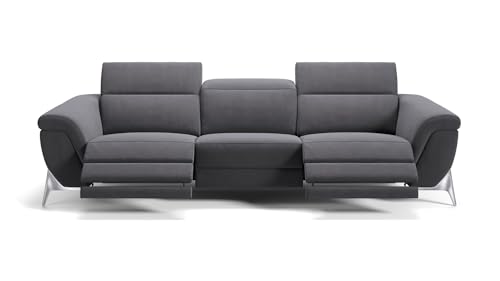 Sofanella Stoff 3-Sitzer XXL Arina - Hochwertige Dreisitzer Couch italienisches Design - Designer Stoffsofa mit Relax-Sitzverstellung - Dunkelgrau M: 315 Breite x 101 Tiefe Sofanella Stoff 3-Sitzer XXL Arina - Hochwertige Dreisitzer Couch italienisches Design - Designer Stoffsofa mit Relax-Sitzverstellung - Dunkelgrau M: 315 Breite x 101 Tiefe von Sofanella