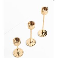 Messing Kerzenständer 3Er Set Kerzenhalter Gold Taper Dekorative Spitzkerzenhalter Hochzeitsdeko Moderne von SofdStudios