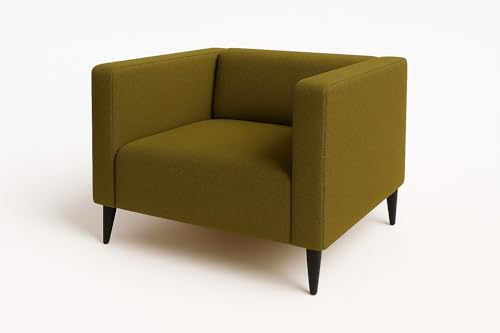 Moderner bequemer Sessel CALMO - ideal für das Wohnzimmer Möbel Breite 95 cm! (Curio 35 - Olive) von Sofello