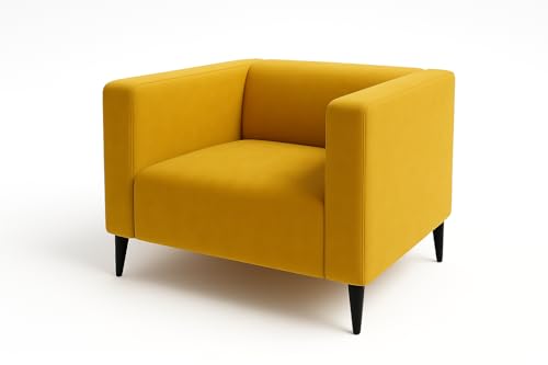 Moderner bequemer Sessel CALMO - ideal für das Wohnzimmer Möbel Breite 95 cm! (Manila 32 - gelb) von Sofello