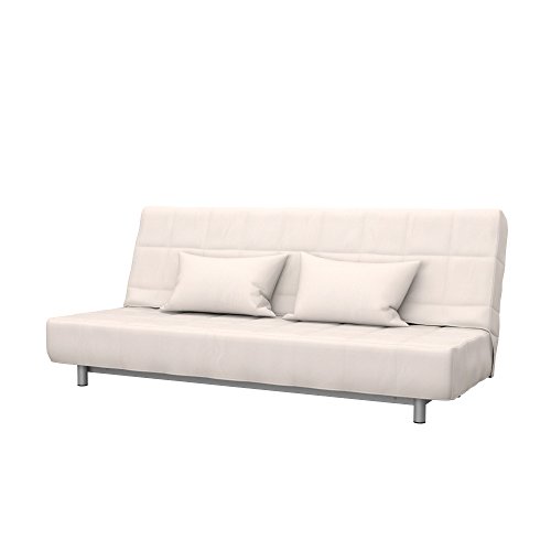 Soferia Kompatible Ersatzbezug fur BEDDINGE 3-er Bettsofa, Stoff Eco Leather Creme (FLECKENABWEISEND und WASSERABWEISEND), Ecru von Soferia