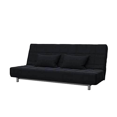 Soferia Kompatible Ersatzbezug fur BEDDINGE 3-er Bettsofa, Stoff Elegance Dark Grey (FLECKENBESTÄNDIG, WASSERABWEISEND und Kratzfest), Grau von Soferia