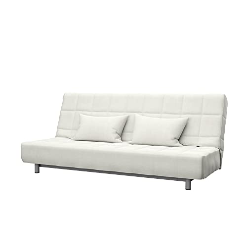 Soferia Kompatible Ersatzbezug fur BEDDINGE 3-er Bettsofa, Stoff Elegance Ecru (FLECKENBESTÄNDIG, WASSERABWEISEND und Kratzfest), Ecru von Soferia