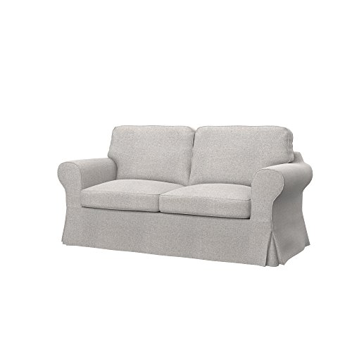Soferia Kompatible Ersatzbezug fur EKTORP 2er-Sofa, Stoff Naturel Beige (FLECKENBESTÄNDIG), Beige von Soferia