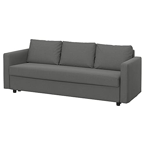 Soferia Kompatible Ersatzbezug fur FRIHETEN 3-er Bettsofa, Stoff Elegance Metal Grey (FLECKENBESTÄNDIG, WASSERABWEISEND und Kratzfest), Grau von Soferia