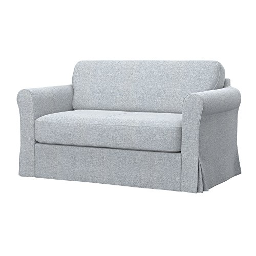 Soferia Kompatible Ersatzbezug fur HAGALUND Bettsofa, Stoff Naturel Light Grey (FLECKENBESTÄNDIG), Grau von Soferia