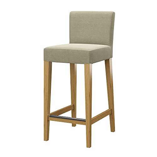 Soferia Stuhlhusse Kompatibel Mit HENRIKSDAL Barkruk Stuhlbezug Stuhl Cover Kratzfest Hydrophobie Allergenfrei Elegance Beige von Soferia