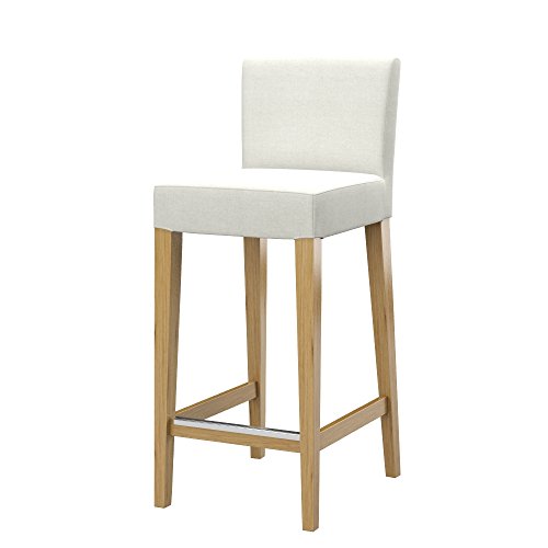 Soferia Stuhlhusse Kompatibel Mit HENRIKSDAL Barkruk Stuhlbezug Stuhl Cover Kratzfest Hydrophobie Allergenfrei Elegance Ecru von Soferia
