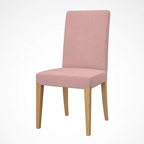 Soferia Stuhlhusse Kompatibel Mit HENRIKSDAL Stuhl Stuhlbezug Cover Einfache Reinigung Allergiefrei Wasserabweisend Majestic Velvet Rosa von Soferia