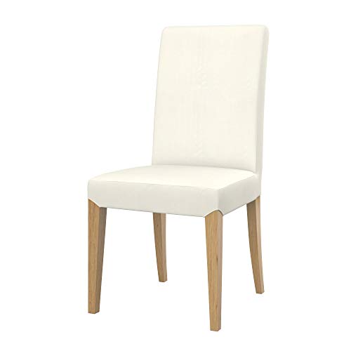 Soferia Stuhlhusse Kompatibel Mit HENRIKSDAL Stuhl Stuhlbezug Cover Einfache Reinigung Allergiefrei Wasserabweisend Majestic Velvet Ecru von Soferia