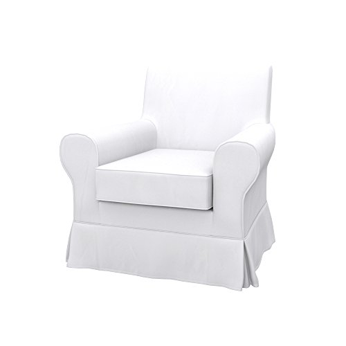 Soferia Kompatible Ersatzbezug fur JENNYLUND Sessel, Stoff Eco Leather White (FLECKENABWEISEND und WASSERABWEISEND), Weiß von Soferia