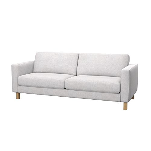 Soferia Kompatible Ersatzbezug fur KARLSTAD 3er-Bettsofa, Stoff Naturel Off White (FLECKENBESTÄNDIG), Off-White von Soferia