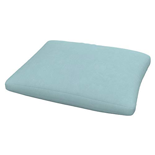 Soferia Kompatible Ersatzbezug fur KARLSTAD Kissen, Stoff Majestic Velvet Light Blue (FLECKENABWEISEND und WASSERABWEISEND), Blau von Soferia