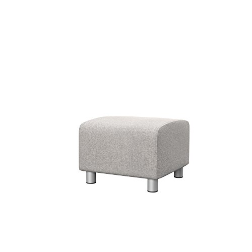 Soferia Kompatible Ersatzbezug fur KLIPPAN Hocker, Stoff Naturel Beige (FLECKENBESTÄNDIG), Beige von Soferia