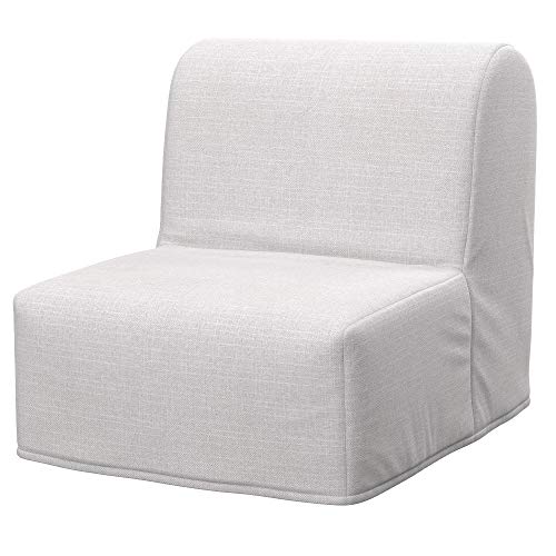 Soferia Sesselschoner Kompatibel Mit LYCKSELE Sessel Sesselbezug Sesselüberzug Sesselhusse Cover Einfache Reinigung Allergiefrei Naturel Off-White von Soferia