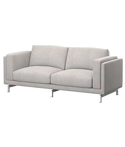 Soferia Kompatible Ersatzbezug fur NOCKEBY 2er-Sofa, Stoff Naturel Beige (FLECKENBESTÄNDIG), Beige von Soferia