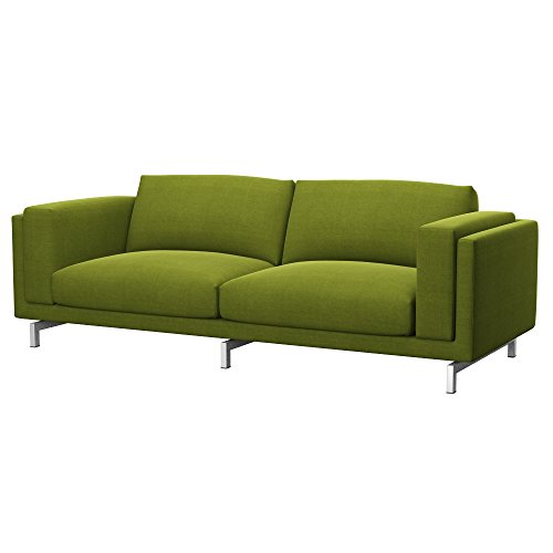 Soferia Kompatible Ersatzbezug fur NOCKEBY 3er-Sofa, Stoff Elegance Green (FLECKENBESTÄNDIG, WASSERABWEISEND und Kratzfest), Grün von Soferia