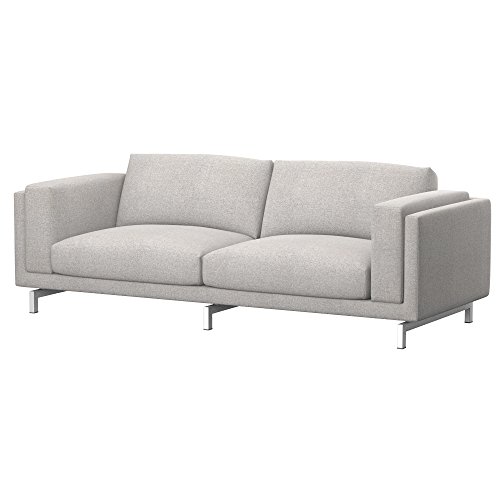 Soferia Kompatible Ersatzbezug fur NOCKEBY 3er-Sofa, Stoff Naturel Beige (FLECKENBESTÄNDIG), Beige von Soferia