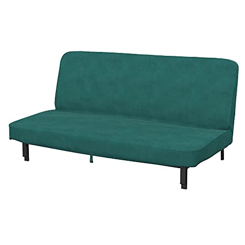 Soferia Kompatible Ersatzbezug fur NYHAMN 3-er Bettsofa, Stoff Majestic Velvet Aquamarine (FLECKENABWEISEND und WASSERABWEISEND), Türkis von Soferia