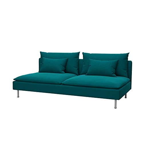 Soferia Kompatible Ersatzbezug fur SODERHAMN Sitzelement 3, Stoff Elegance Turquoise (FLECKENBESTÄNDIG, WASSERABWEISEND und Kratzfest), Türkis von Soferia