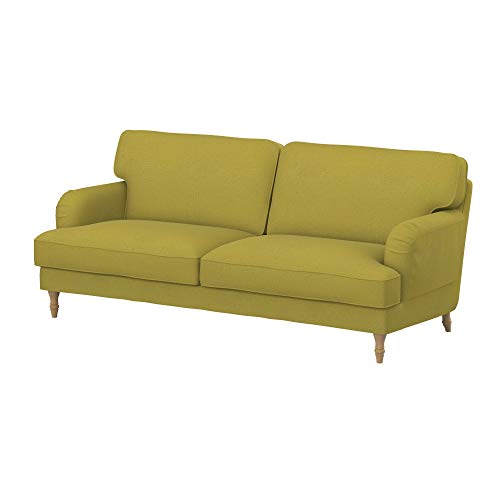 Soferia Sofabezug Kompatibel Mit Stocksund 3er-Sofa Sofaüberzug Sofaüberwurf Sofaschoner Cover Wasserabweisend Fleckschutz Softi Gelb von Soferia