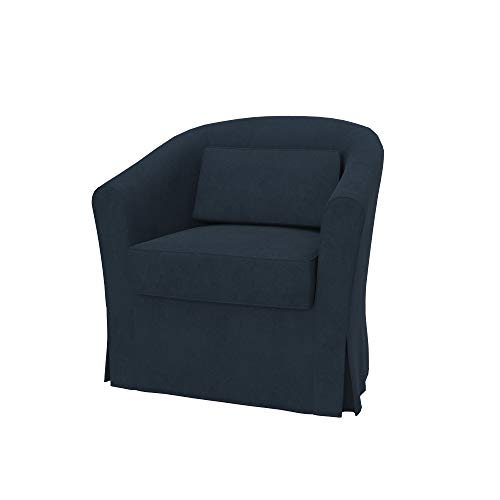 Soferia Sesselschoner Kompatibel Mit TULLSTA Sessel Sesselbezug Sesselüberzug Sesselhusse Cover Einfache Reinigung Allergiefrei Wasserabweisend Majestic Velvet Navy Blau von Soferia