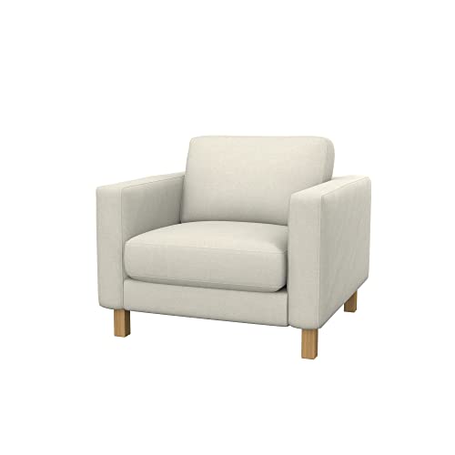 Soferia Sesselschoner Kompatibel Mit Karlstad Sessel Sesselbezug Sesselüberzug Sesselhusse Cover Wasserabweisend Fleckschutz Softi Beige von Soferia