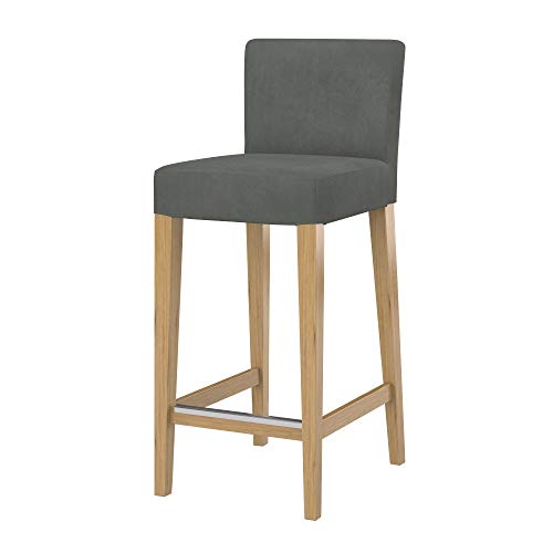 Soferia Stuhlhusse Kompatibel Mit HENRIKSDAL Barkruk Stuhlbezug Stuhl Cover Einfache Reinigung Allergiefrei Wasserabweisend Majestic Velvet Grau Soferia Stuhlhusse Kompatibel Mit HENRIKSDAL Barkruk Stuhlbezug Stuhl Cover Einfache Reinigung Allergiefrei Wasserabweisend Majestic Velvet Grau von Soferia