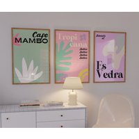 3Er Set Ibiza Style Poster, Gallery Wall Multipack, Set, A2, A3, A4, Moderne Kunst, Trendige Wanddeko, Es Vedra von SofestoreShop
