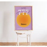 777 Engel Energie Poster, Gradient Poster Print, Wandkunst, Trendy Art, Moderne Kunst, Drucke, A2, A3, A4, Wanddekoration von SofestoreShop