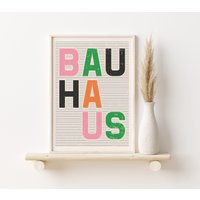 Bauhaus Poster, Text Stil Poster Druck, Wandkunst, Moderne Kunst, Drucke, A2, A3, A4 von SofestoreShop