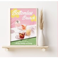 Bodenloser Brunch-Cocktaildruck, Cocktail-Getränk A2, A3, A4, Bunte Kunst, Bar-Drucke, Wandkunst, Wanddekor von SofestoreShop