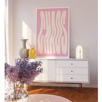 Chaos Pink Poster, Bauhaus Stil Poster Druck, Wandkunst, Moderne Kunst, Monochrome Drucke, A2, A3, A4, Wanddeko von SofestoreShop