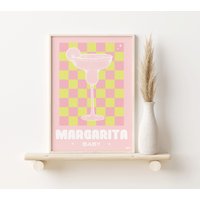 Margarita Baby Quadrate Druck, Cocktail Drink A2, A3, A4, Bunte Kunst, Bar Drucke, Wandkunst von SofestoreShop