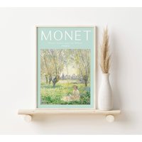 Monet Ausstellung Mint Druck, A3, A4, Poster, Retro, Claude Monet, Wandkunst, Galeriewand, Kunst von SofestoreShop