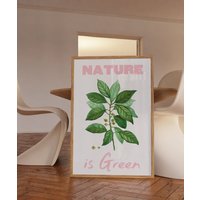 Natur Ist Grün Poster, Blumendruck, Blumenkunst, Bunte Wandkunst, Pflanzendrucke, A2, A3, A4, Botanisch von SofestoreShop