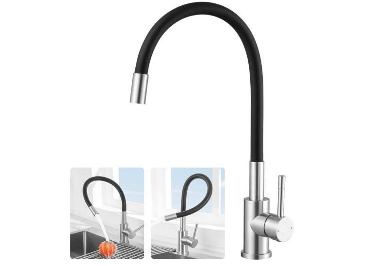 Sofetiy max Küchenarmatur 360° Spültischarmatur Flexibler Auslauf Einhandmischer Wasserhahn Niederdruck Küche Mischbatterie mit Wasserspar Aerator von Sofetiy max