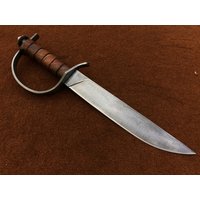 Personalisierte Benutzerdefinierte Handgefertigt | Federstahl Antiqued D Guard Bowiemesser Jagdmesser Überlebensmesser Geburtstagsgeschenk von SofiCollectibles