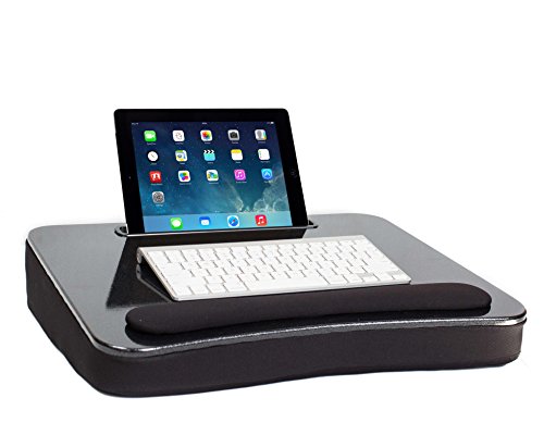 Sofia + Sam sofia und sam all purpose lap desk mit tablet slot | memory-schaum-kissen | laptop-schreibtisch | travel desk | lapdesk (schwarz) schwarz von Sofia + Sam